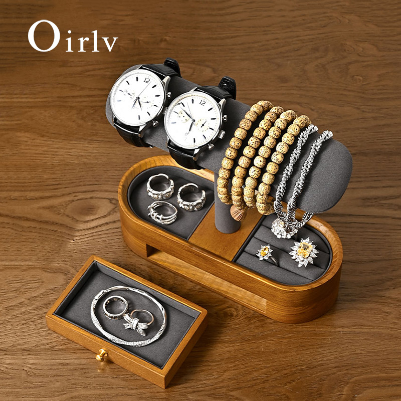 Jewellery Watches - Oirlv Solid Wood Watch Organizer Shelf