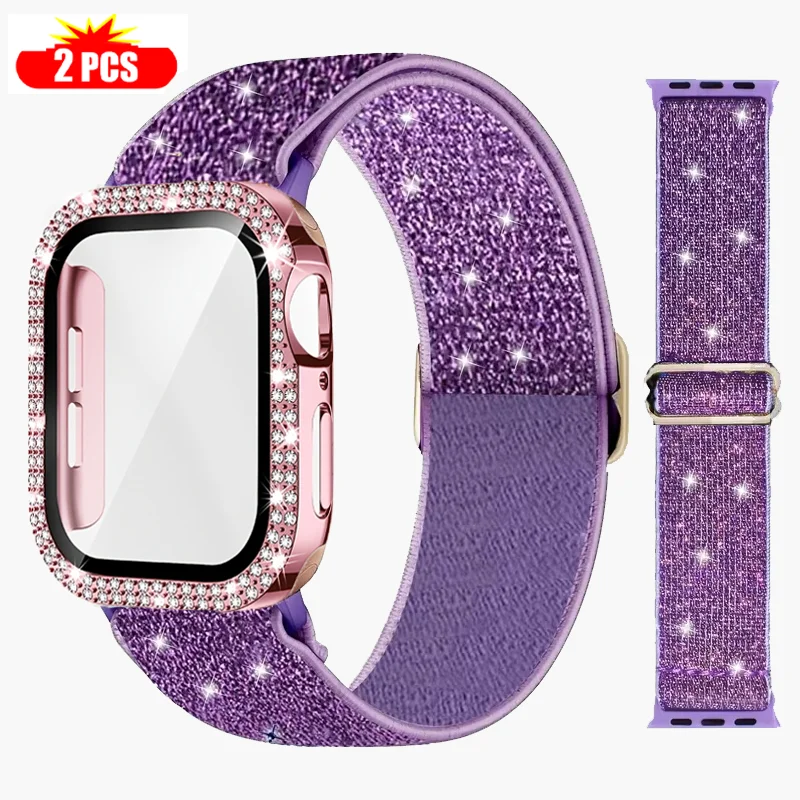 Jewelry Smart Watches - Band+Case for Apple Watch 45mm 41mm