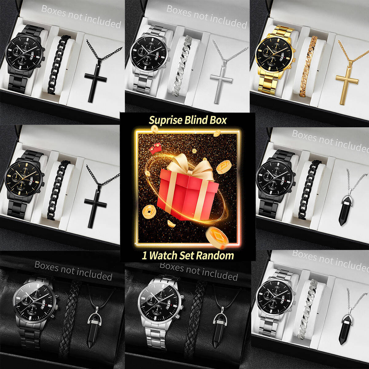 Jewellery Watches - Surprise Mystery Watch Blind Box-3PCS/Set Fashion