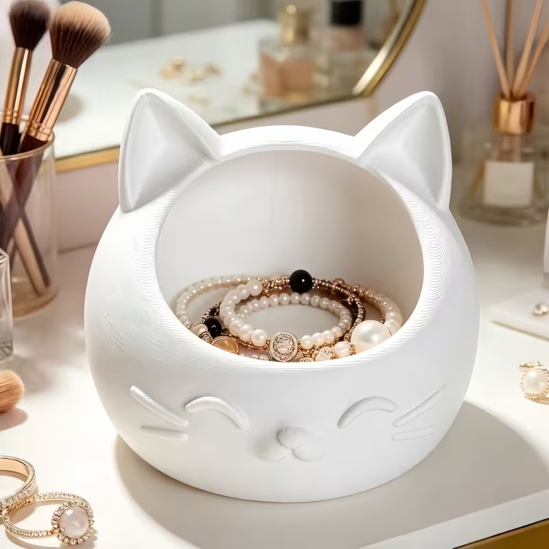 Mini Cartoon Cat-Shaped Storag - Jewelry Like Watches recension och pris
