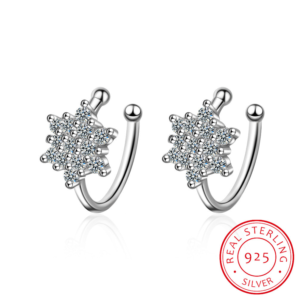 Real 925 Silver New Design Bea - Ear Cuff No Piercing recension och pris