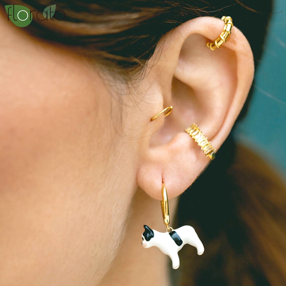 1Pcs 18k Gold Plated Zircon Ea - Ear Cuff No Piercing recension och pris