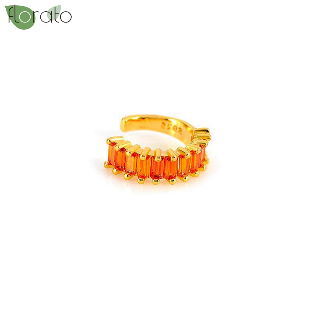 1Pcs 18k Gold Plated Zircon Ea - Ear Cuff No Piercing recension och pris