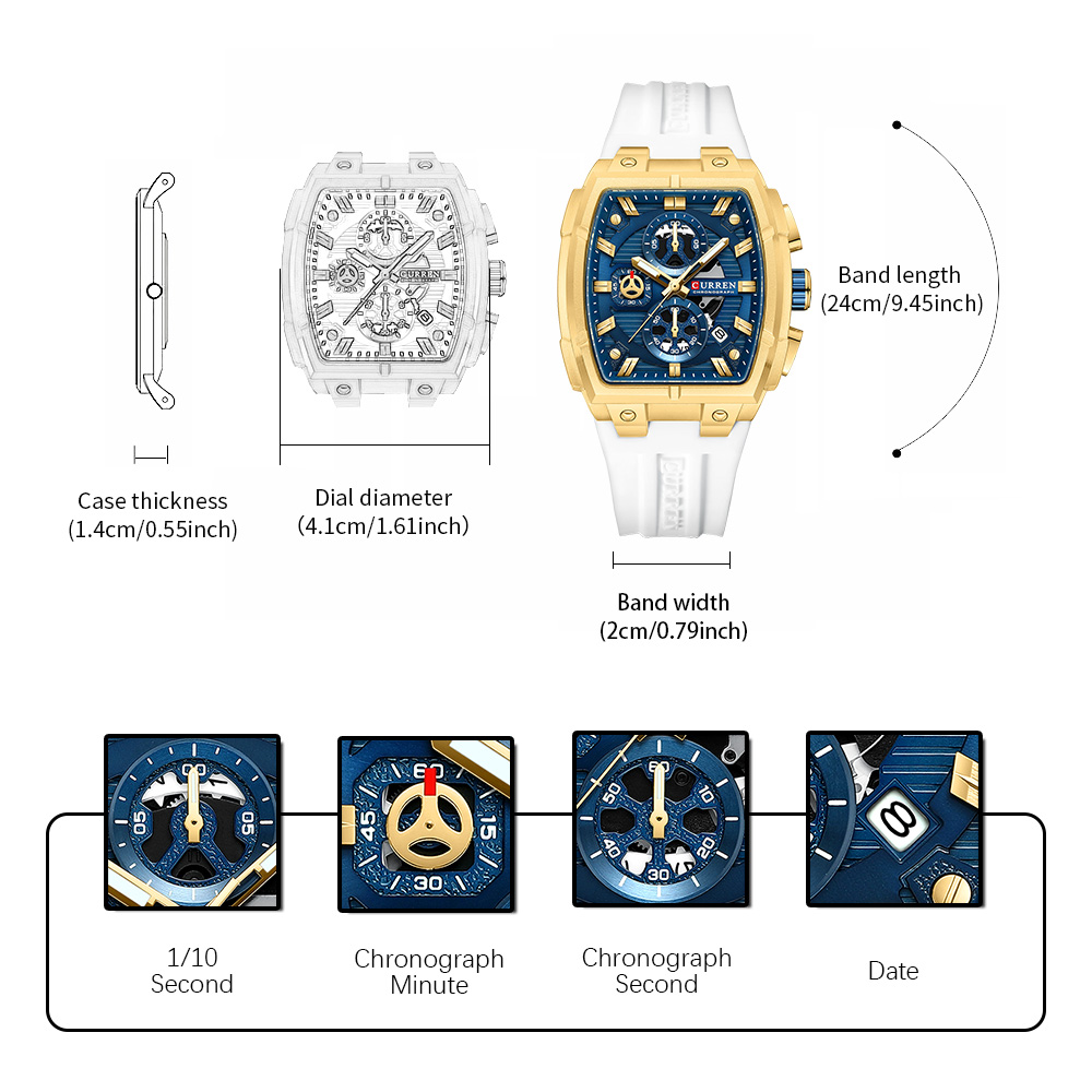 CURREN Luxury Vintage Watch fo - Jewellery Watches recension och pris