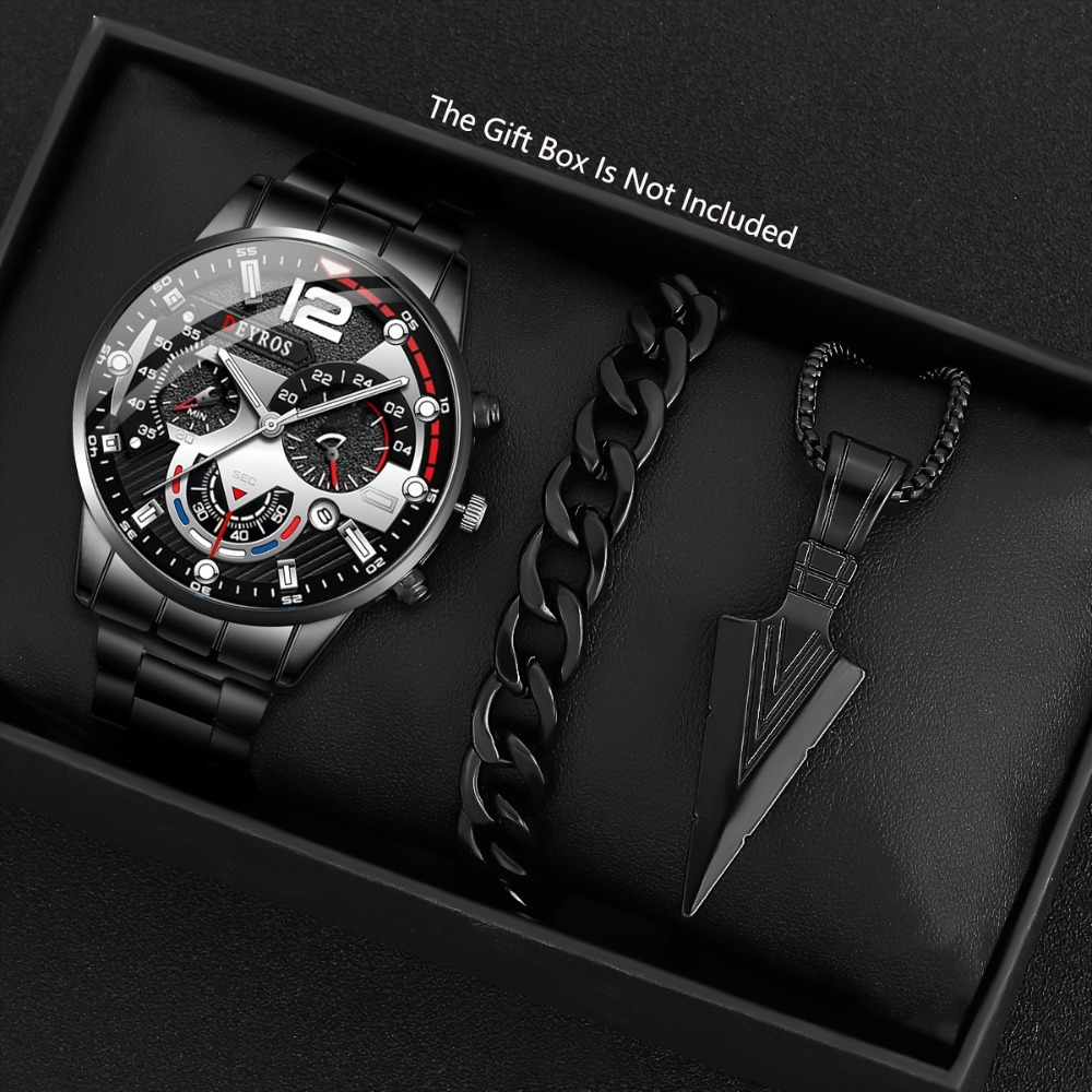 3pcs/set Fashion Men's Watch B - Best Jewelry Watches For Men recension och pris