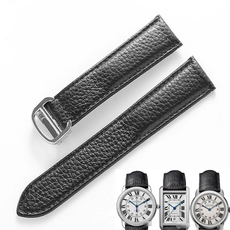 Genuine Leather Watch Strap fo - Cartier Watch Tank recension och pris