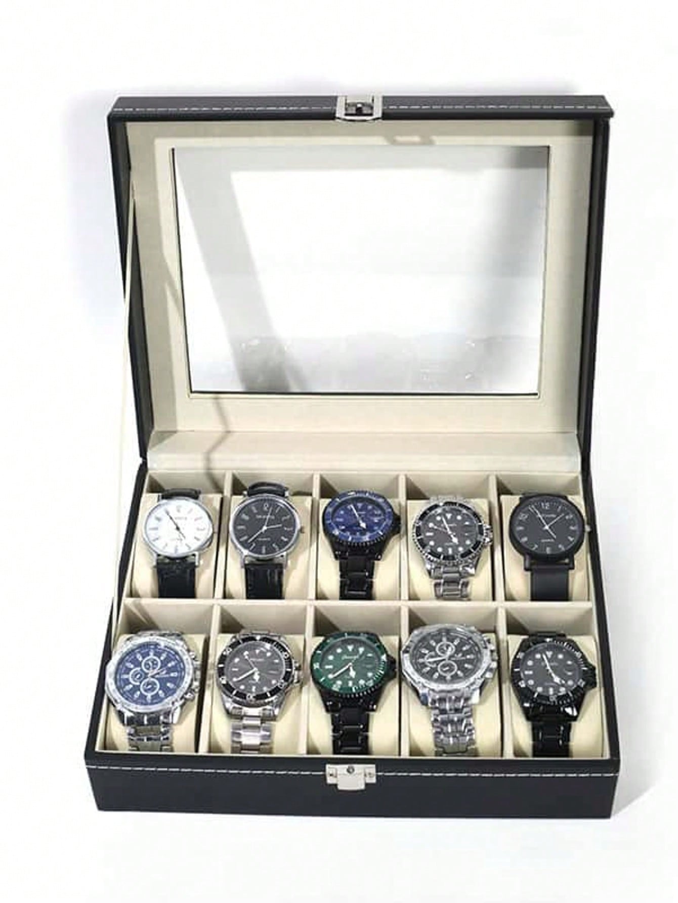 Leather Watch Box with Lock, L - Jewelry Like Watches recension och pris