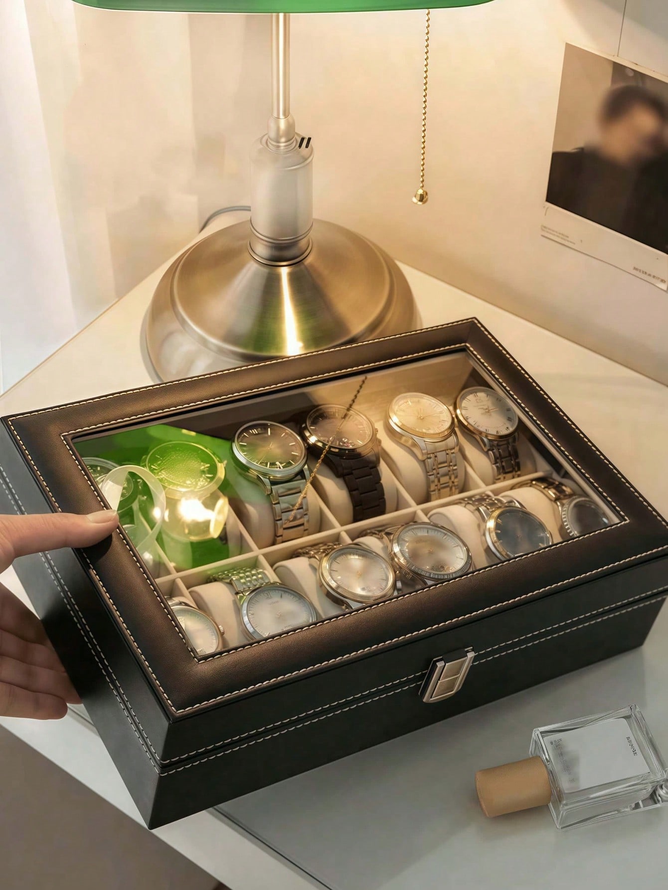 Leather Watch Box with Lock, L - Jewelry Like Watches recension och pris