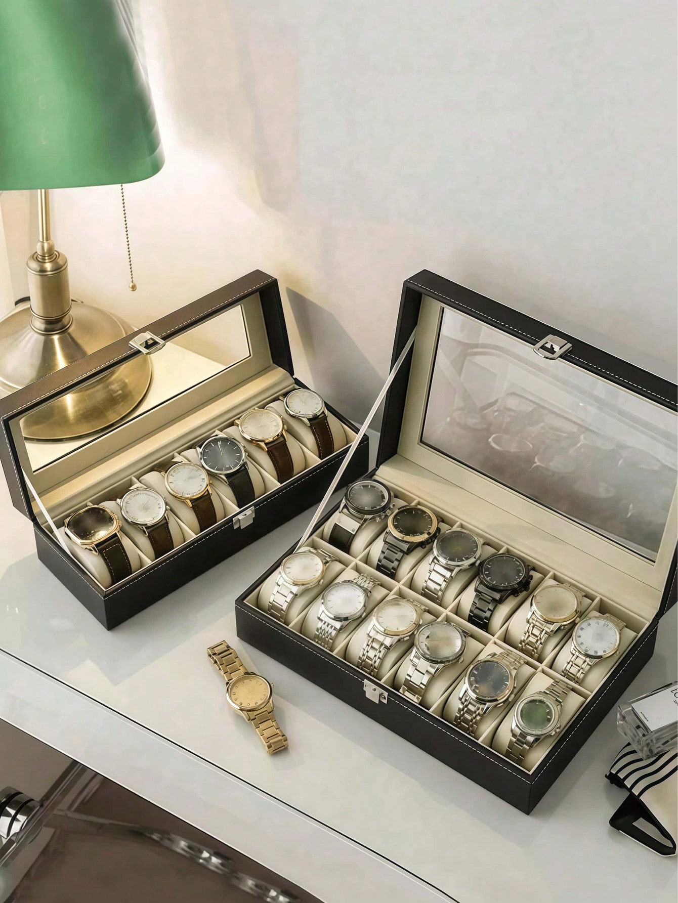 Leather Watch Box with Lock, L - Jewelry Like Watches recension och pris