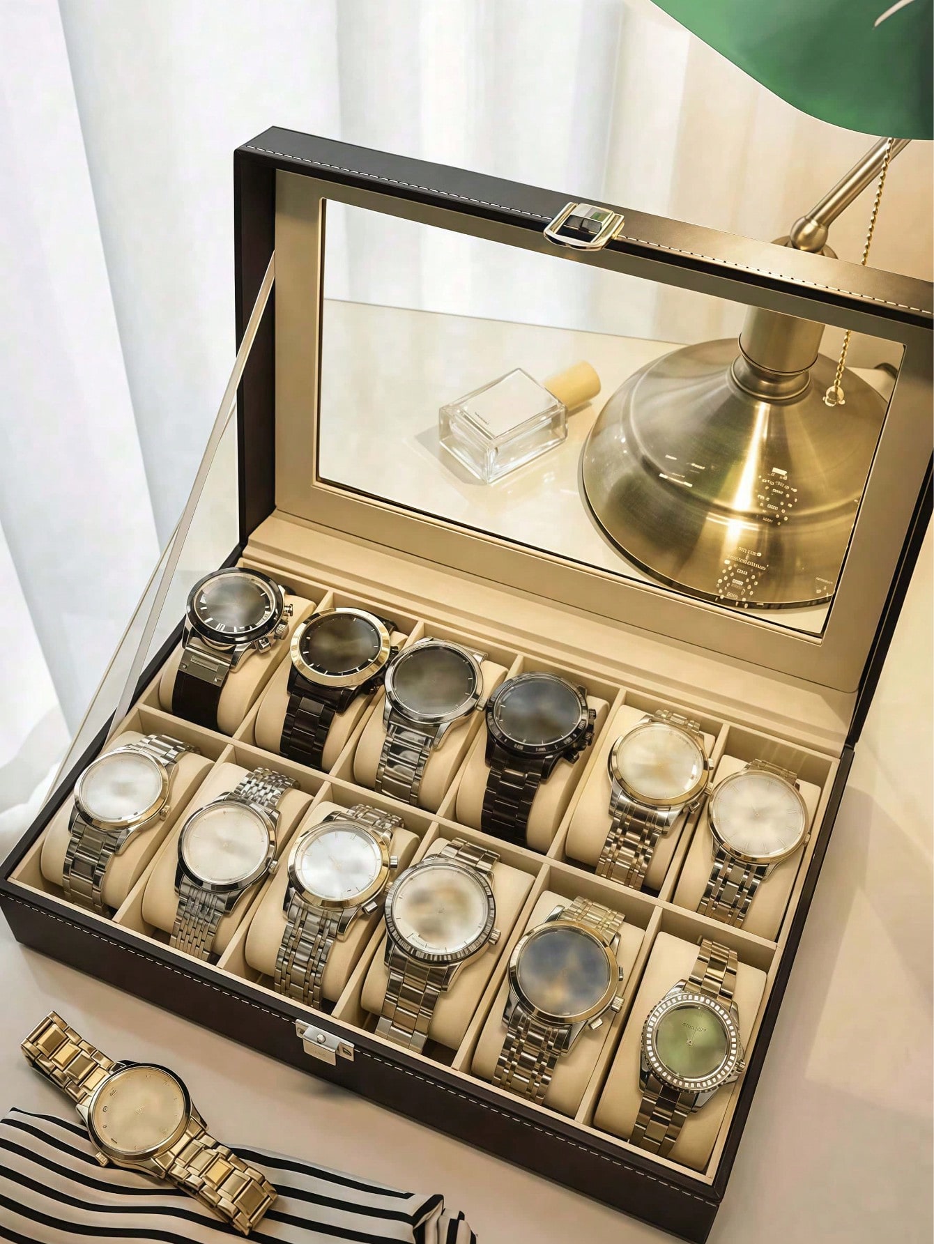 Leather Watch Box with Lock, L - Jewelry Like Watches recension och pris