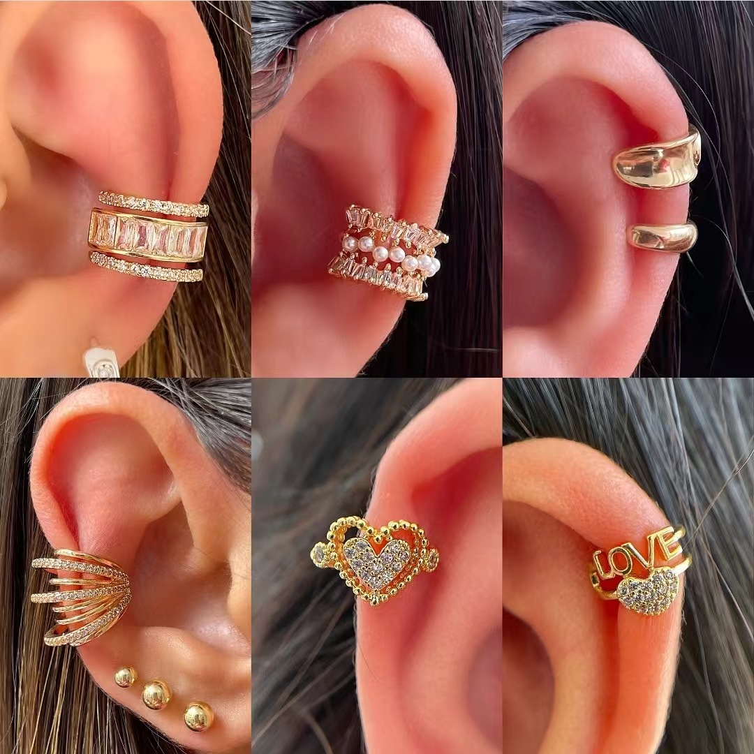 Korean Fashion Zircon Ear Clip - Ear Cuff No Piercing recension och pris