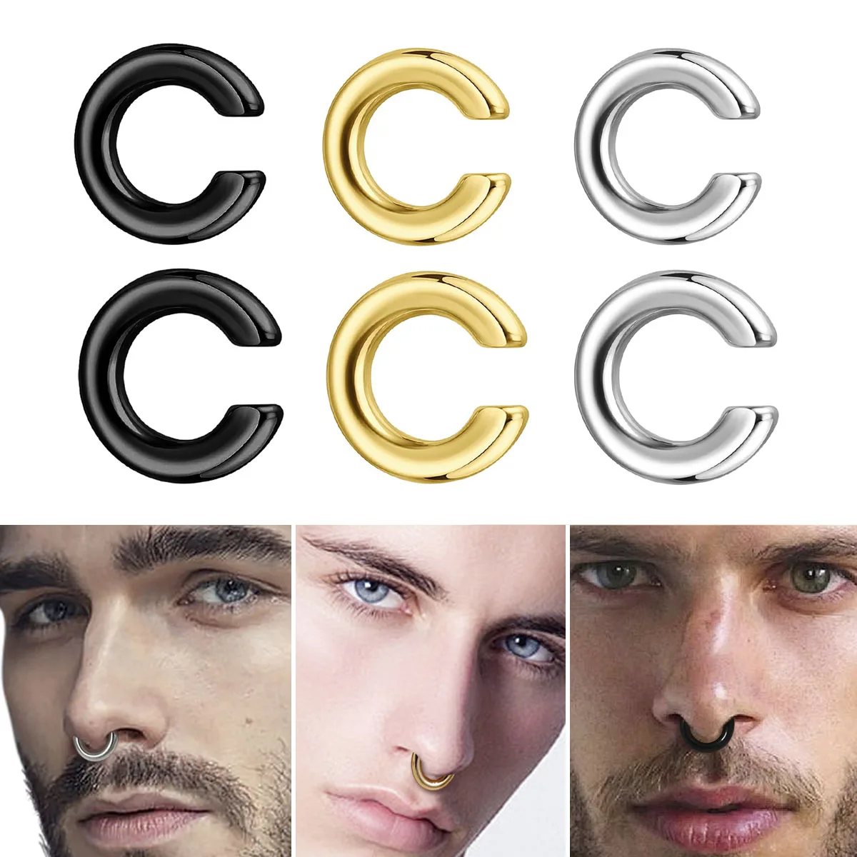 1pc Exaggerated C-Shaped Non-P - Ear Cuff No Piercing recension och pris