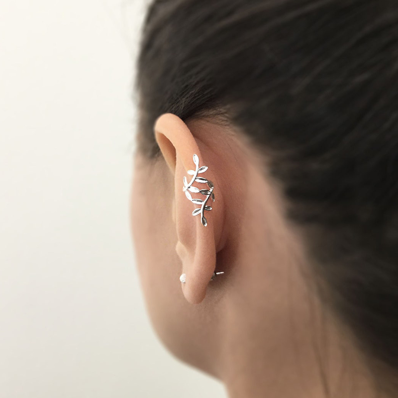 1PC Plated 24K Gold Vintage Cr - Ear Cuff No Piercing recension och pris