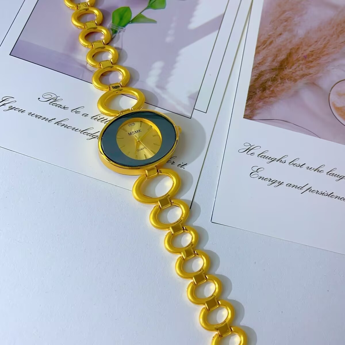 New American 24K Gold Plated W - Jewelry Watch recension och pris